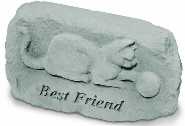 Cat Plaque Best Friend Stone Beloved Pet Memorial Garden Statuary